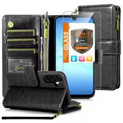 The Clutch Hour | Samsung Galaxy A17 5G Zipper Wallet Case with Card Slots, Wristlet Strap & Screen Protector