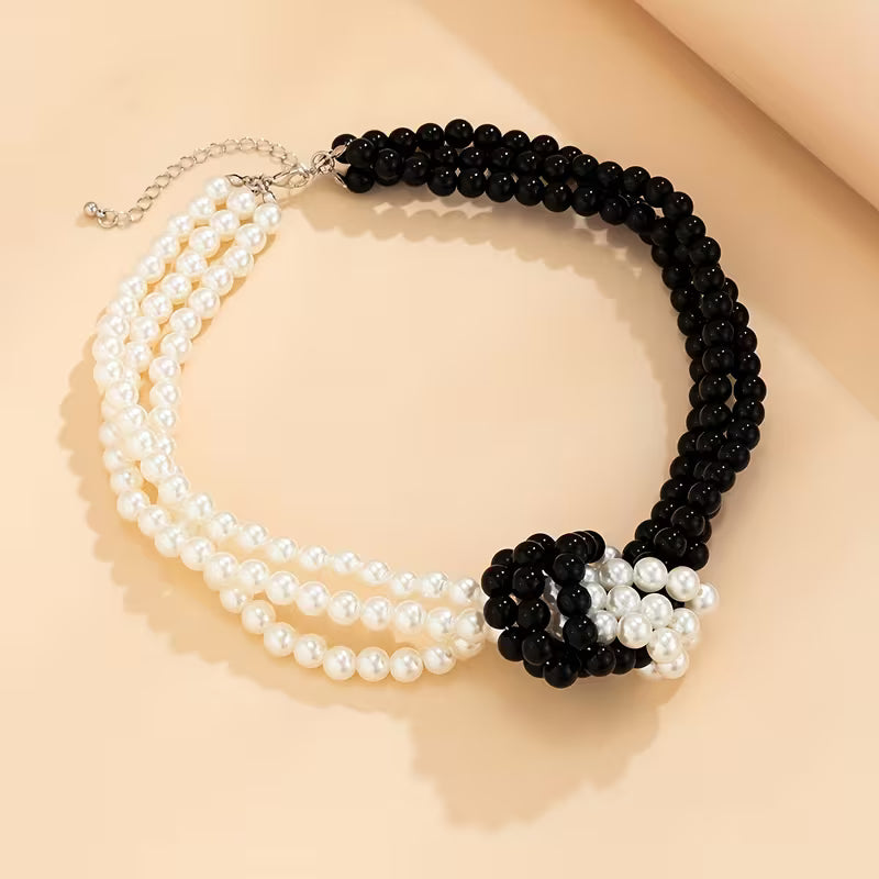 Multi-layer Vintage Style Elegant French Knot Freshwater Pearls Necklace - Freshwater Pearls Beads Collarbone — view 13