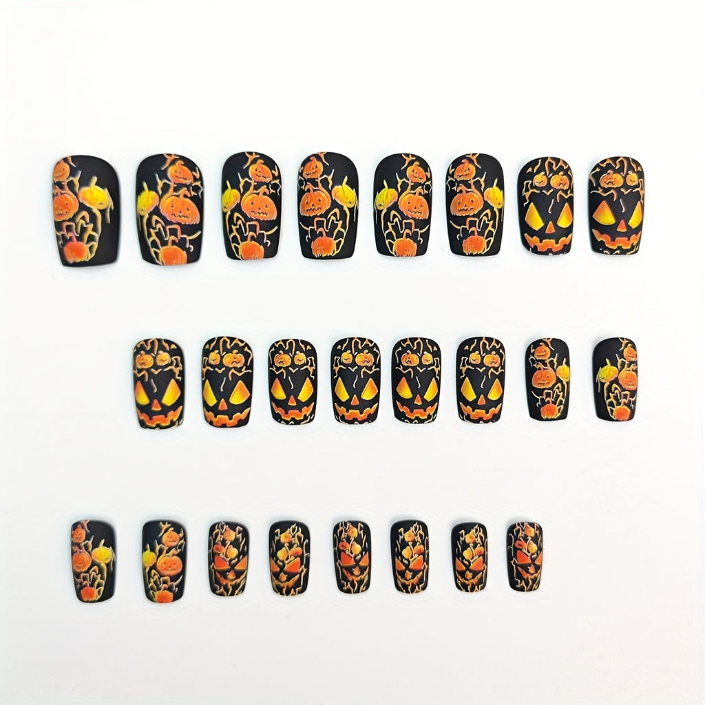Halloween Pumpkin Press-On Nails