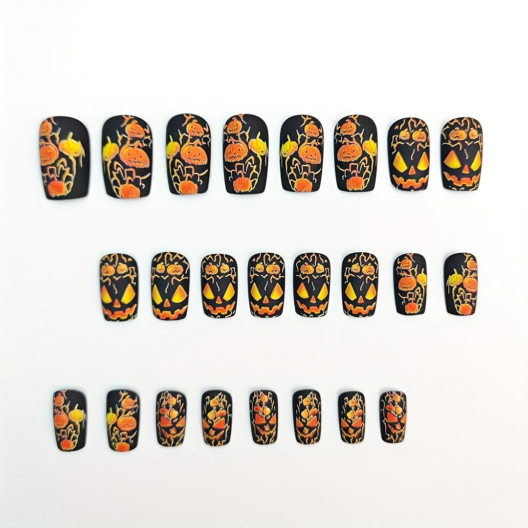 Halloween Pumpkin Press-On Nails