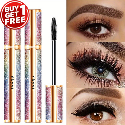 Buy 1 Get 1 Free - Starry Sky Galaxy Thickening Mascara, Ultimate Black, Curling Mascara, Significantly Increase Eyelash Length, Long-lasting Formula, Waterproof and Colorfast