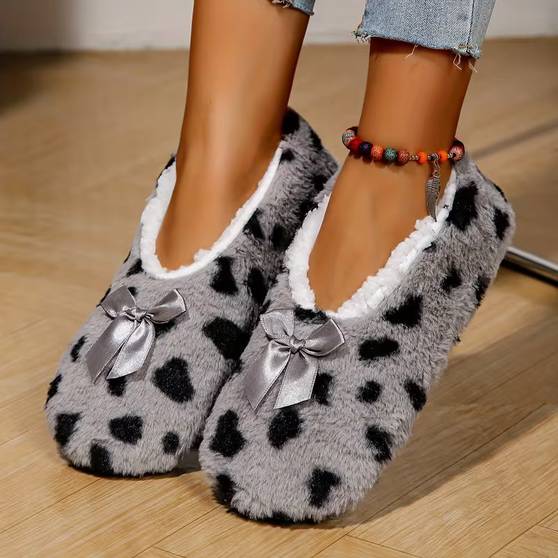 Thickened Plush Lined House Slippers, Indoor Comfortable Breathable Warm Home Shoes, Two-Tone Soft Sole — view 9