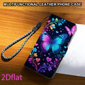 Phone Case: [2Dflat] Colorful Butterfly Pattern Wallet