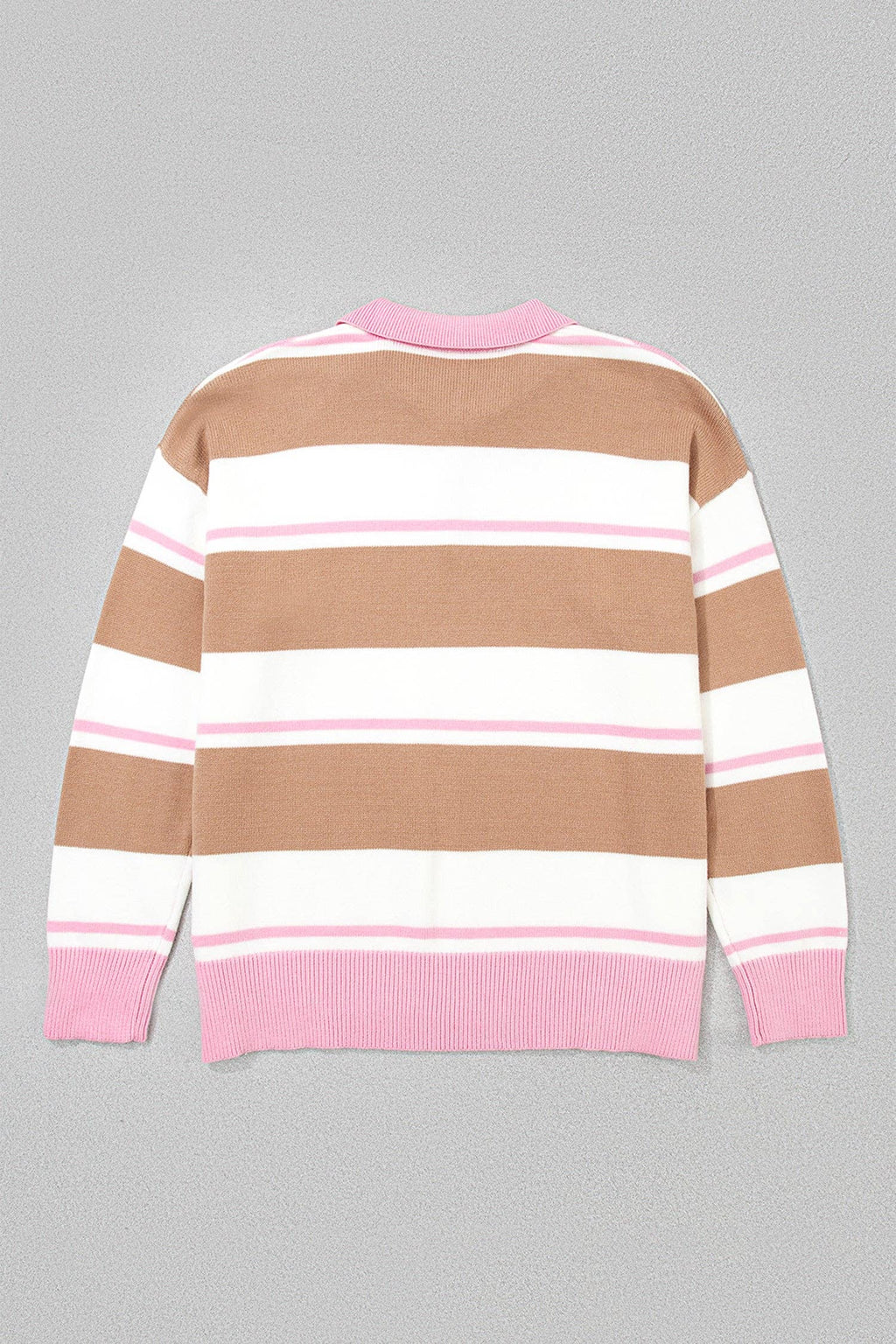 The Corner Table | Stripe Colorblock Collared Sweater, Plus Size — view 3 of 4