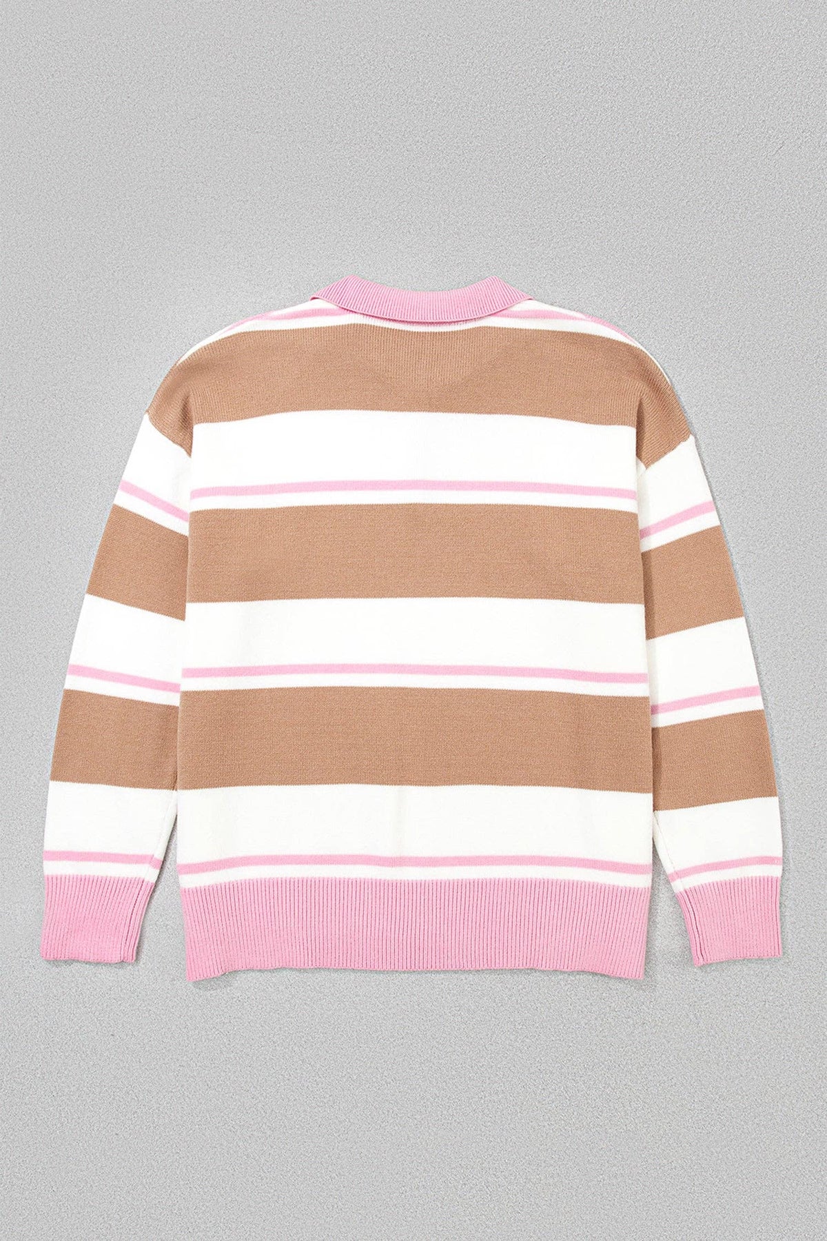 The Corner Table | Stripe Colorblock Collared Sweater, Plus Size — view 3 of 4