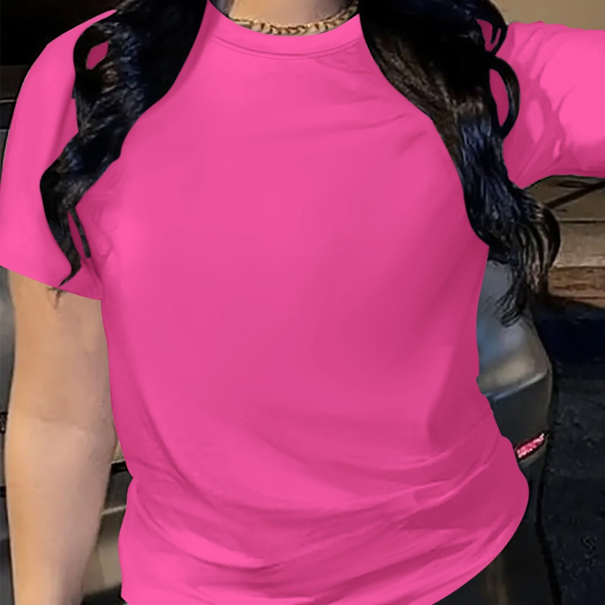 Solid Color Women's Short Sleeve T-Shirt