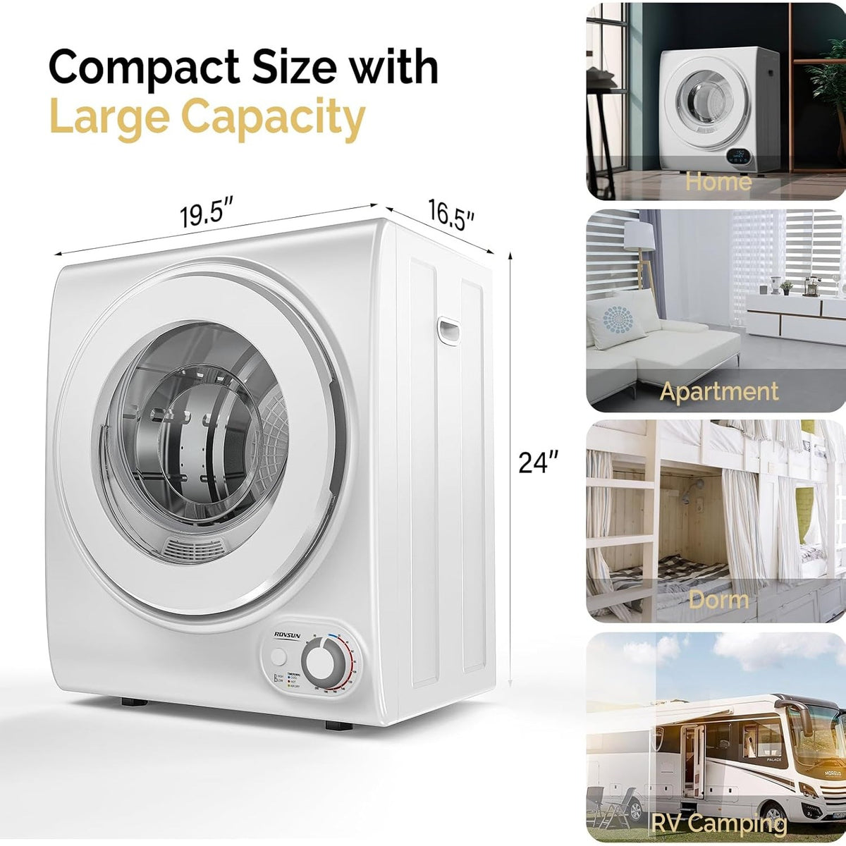 1.5/1.8/2.6 Cu.Ft. Portable Dryers for Laundry