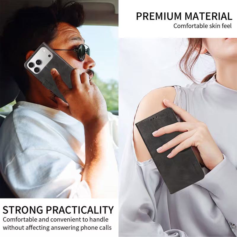 The Closing Argument | Samsung Galaxy A17, M07 & M17 Flip Wallet Case with Magnetic Buckle, Three Card Slots & Stand