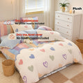 3pcs Set: 1 Duvet Cover + 2 Pillowcases, Milk Duvet Cover, Warm for Autumn and Winter, Plush Duvet Cover Blanket, Suitable for Living Room, Bedroom, Hotel, Dormitory (Excludes Pillow Inserts, Duvet Filling, and Bed Sheets)