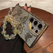 Phone Case - High-End Fashion Rhinestone Butterfly Bead Body Chain for Galaxy S25 Ultra/S26 Ultra Phone Case New — view 2