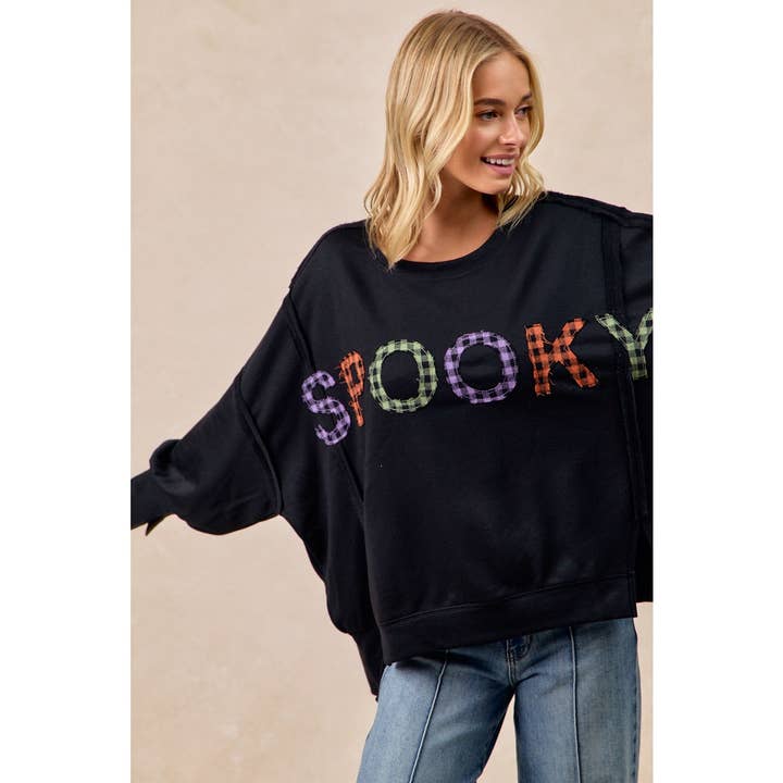 Halloween Theme Spooky Letter Top