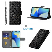 Phone Case: 2D Flat Black Checkered Pattern Flip Cover, Suitable for Samsung Galaxy A02S USA Version, A03 — view 2