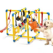 Puppy Play Gym With 8 Hanging Toys For Small Dogs, Indoor Jungle Activity Center With PVC Frame & Bungee Straps — view 11