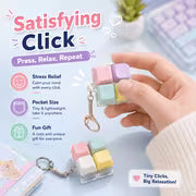 1 Macaron Button Toy, Portable Button Keychain Pendant, Random Style Mini Desktop Decompression Toy, Suitable — view 8