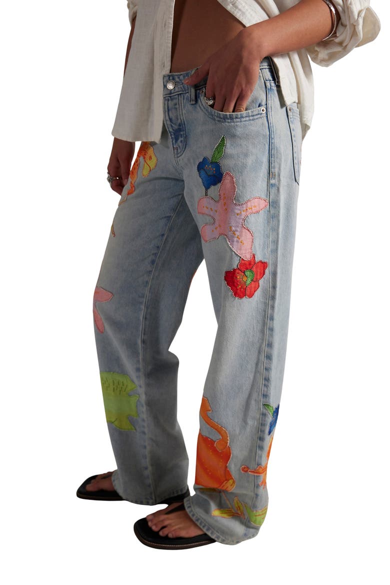 Surfside Patchwork Wide Leg Jeans