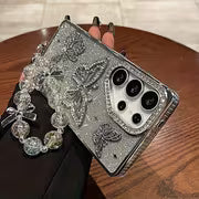Phone Case - High-End Fashion Rhinestone Butterfly Bead Body Chain for Galaxy S25 Ultra/S26 Ultra Phone Case New — view 3