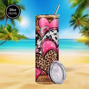 Wild Heart Design Coffee Mug, Stainless Steel Insulated Tumbler with Lid & Straw, Beverage Container & Travel — view 9