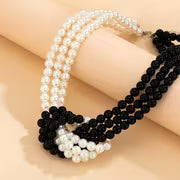 Multi-layer Vintage Style Elegant French Knot Freshwater Pearls Necklace - Freshwater Pearls Beads Collarbone — view 5