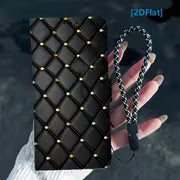 Phone Case: 2D Flat Black Checkered Pattern Flip Cover, Suitable for Samsung Galaxy A02S USA Version, A03 — view 1