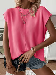 Women's Casual Solid Color Elegant Bat-sleeve Vest, Summer Style — view 1