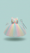 Minty Dew Tulle Party Dress With Magic Wand