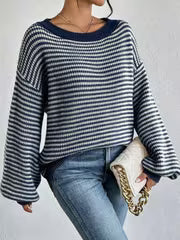 New Autumn/Winter Women's Elegant One-Shoulder Loose Pullover Sweater, Elegant Special Edition — view 3