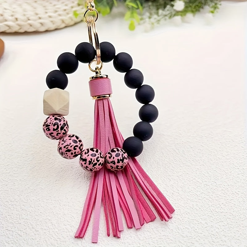 [Leopard Print Keychain] Creative Hot Selling Black Leopard