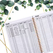 Receipts, Kept | 4pc Marble Accounting Ledger Books, Spiral Bound, 200 Sheets Total