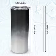 1pc 20oz Abstract Dark Smoke Gradient Pattern Stainless Steel Insulated Tumblers Coffee Office Travel Mug with — view 3