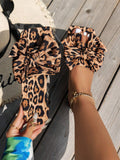 WRCVS Women's Summer Rainbow Print Flat Slide Sandals, Sexy Party Slippers With Floral Decor, Bohemian Style Vacation Sandals