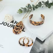 4pcs Boho Chic Resin Jewelry Set - Colorful Acetic Acid Design, Includes Earrings, Necklace, and Bracelet — view 9