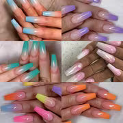 The Classic Shape, Loud Color | Rainbow French Ballet Nails