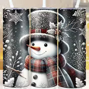 20oz Stainless Steel Tumbler with 3D Snowman & Snowflake Design - Insulated Travel Mug with Straw and Lid — view 2