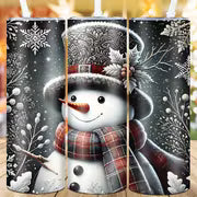 20oz Stainless Steel Tumbler with 3D Snowman & Snowflake Design - Insulated Travel Mug with Straw and Lid — view 6