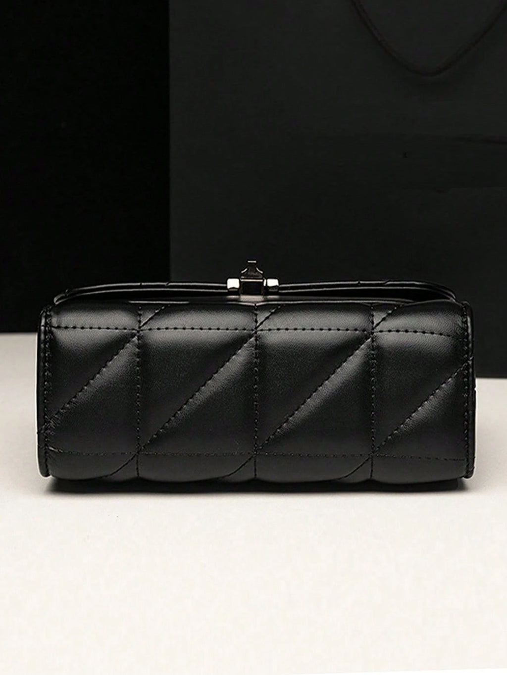 Dedoo 1pc Women's Elegant Shoulder Bag, With Chain Strap, Quilted PU Leather , Luxury Minimalist , Zipper Closure, Plaid Pattern, Washable , Retro Style