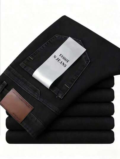 Men's Jeans Black Jeans Men's Overalls Pure Cotton Skinny