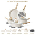 12 Pcs Non Stick Cookware Sets Granite Induction Cookware, Healthy Nonstick Kitchen Cooking Set, Suitable For — view 1