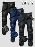 3-Pack Of Men's Versatile Solid Color Stretch Slim-Fit