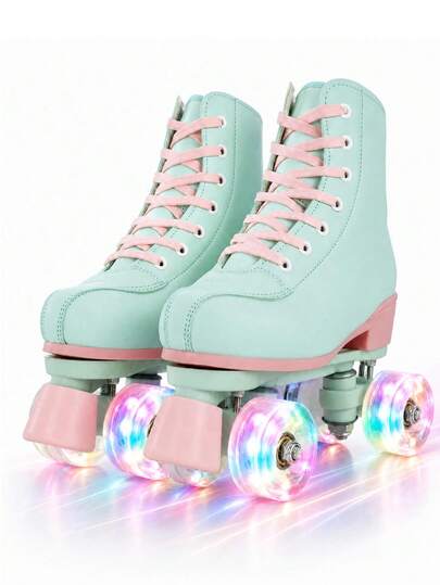 Milky Way Comfortable Pink Roller Skate Shoes For Women
