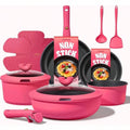 Free-Shipping 15pcs Pots And Pans Set Non Stick, Cookware Set Detachable Handle | SHEIN USA — view 1