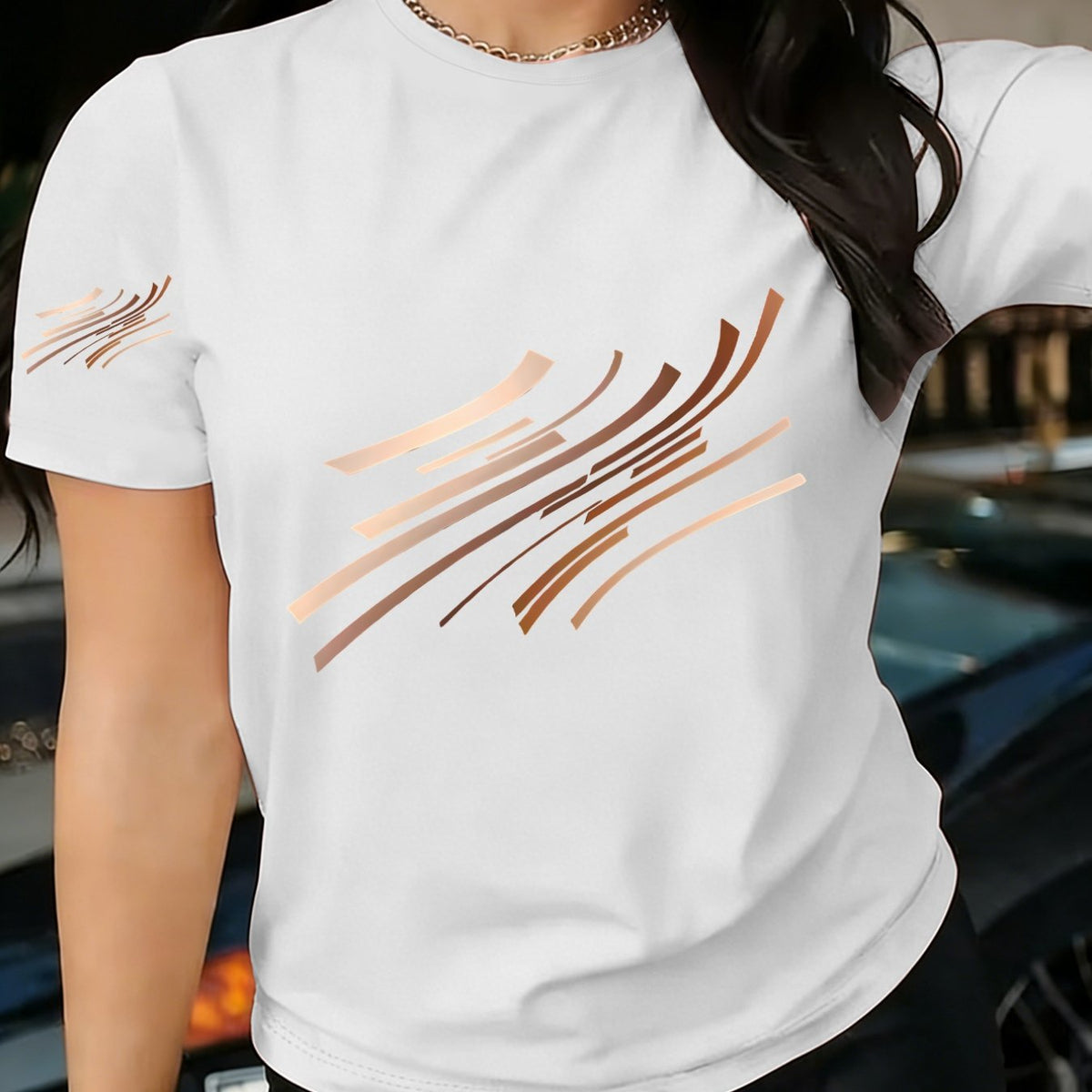 1pc Simple and Stylish Printed Short-Sleeve T-Shirt. The