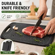 3pcs Cutting Board, Non-Slip Kitchen Chopping Boards with Juice Groove-Friendly, & Easy, Durable Boards for — view 8