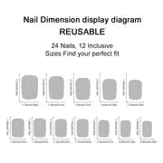 24pcs Winter Christmas Press-On Nails Suitable for Hands & Feet - Red Gradient Snowman Reindeer Snowflake Candy — view 4