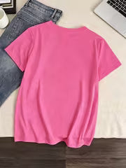 Women'S Casual Solid Color Short Sleeve T-Shirt — view 2