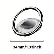 2pcs Phone Metal Finger Ring Buckle for All Mobile Phones Desktop 360 Degree Rotation Back Sticker Holder — view 5