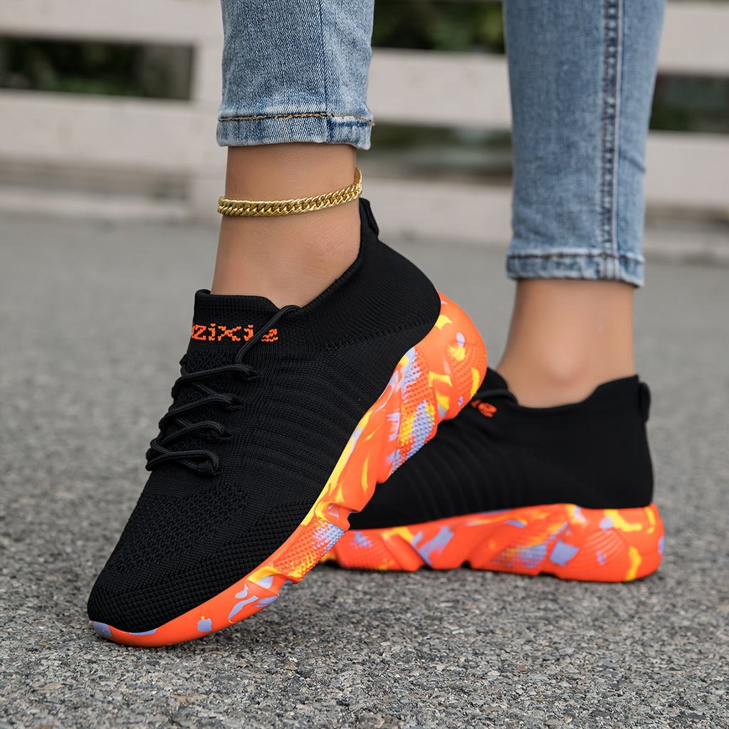 New Fly-Ribbed Mesh Footwear - Trendy Casual Sports Platforms, Low-Top Large-Size Athletic Shoes, Running Footwear, Everyday Shoes