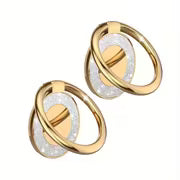 2pcs Phone Metal Finger Ring Buckle for All Mobile Phones Desktop 360 Degree Rotation Back Sticker Holder — view 15