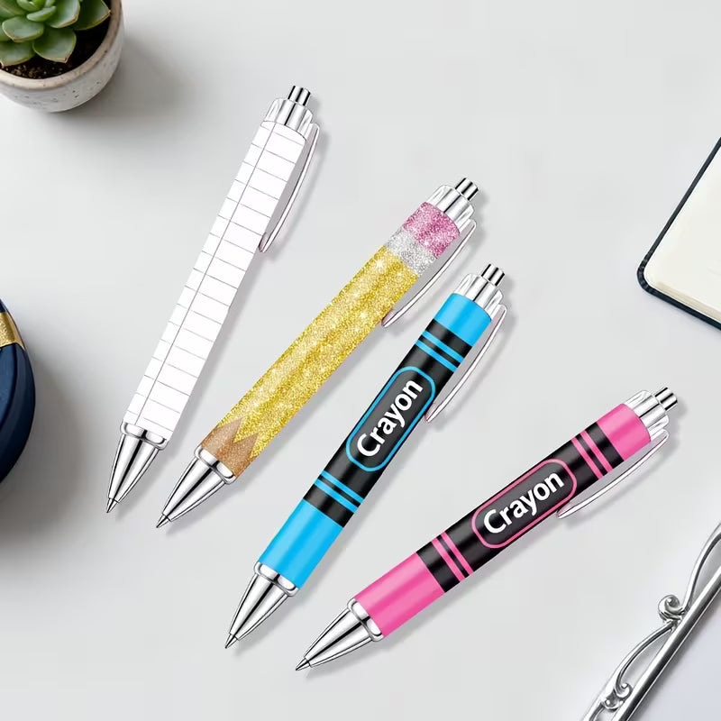 12pcs Teacher Gift Ballpoint Pens, Ballpoint Pen Gift Set, Notebook Design Style, Classroom Reward Or Holiday — view 7