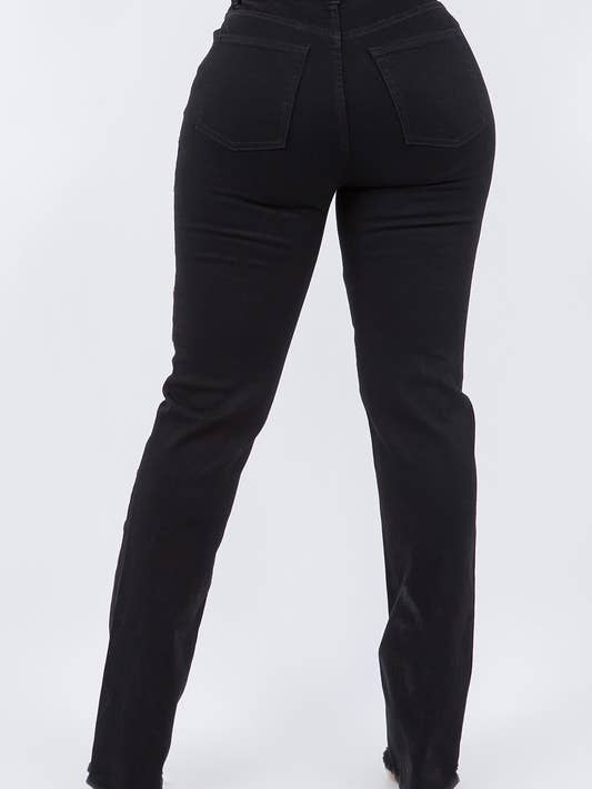 Jeans with Diamond Details in the Front