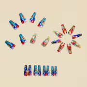 48pcs of European and American Shiny Fashionable Mid to Long European Square Nail Patches • with Sparkling Full — view 3